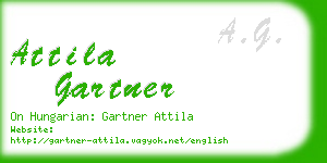 attila gartner business card